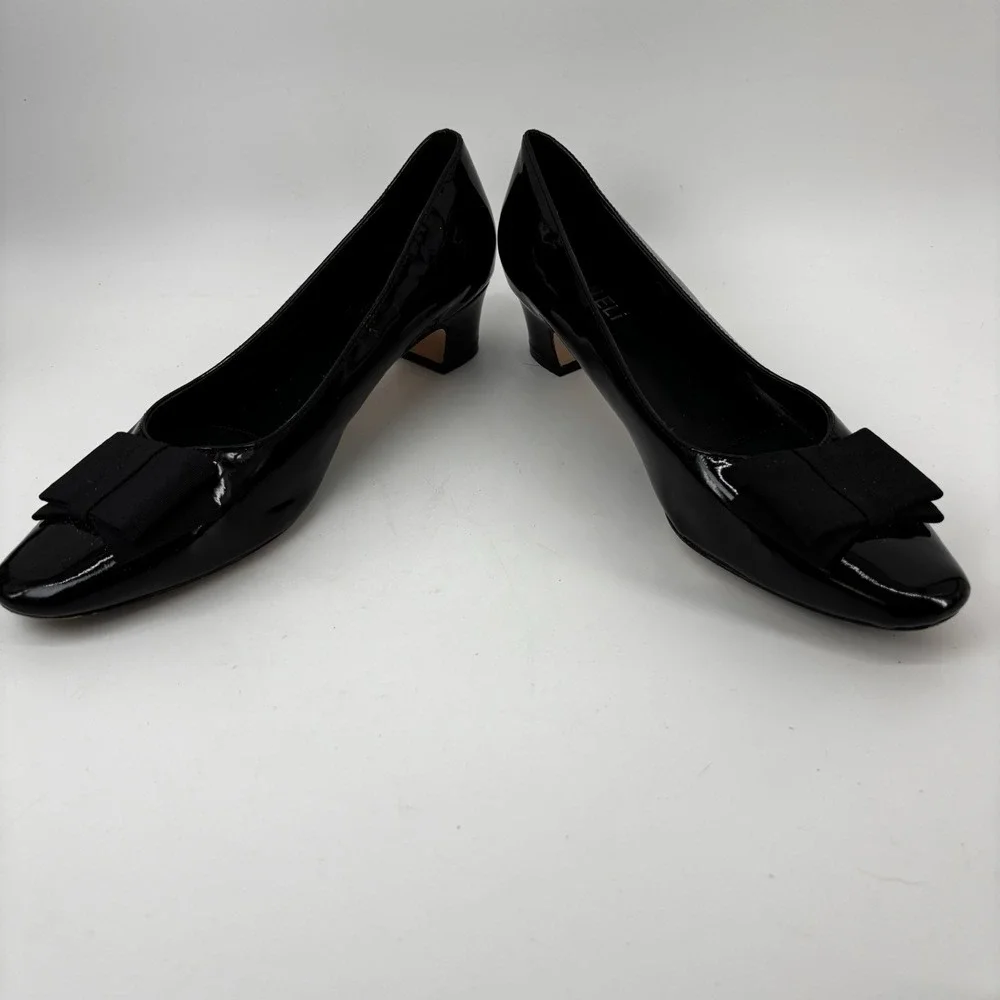 Comfortview Women's The Flynn Slip On Pump Patent Leather Bow Sz 10M
